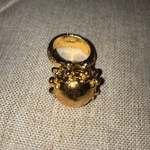 Brass cocktail ring